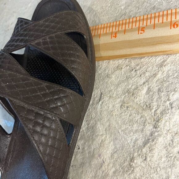 Okabashi brown cross strap sandals M/L - Picture 8 of 9